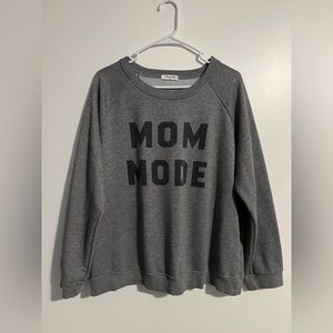 Gray crew neck mom sweatshirt